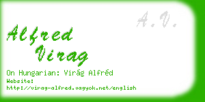 alfred virag business card